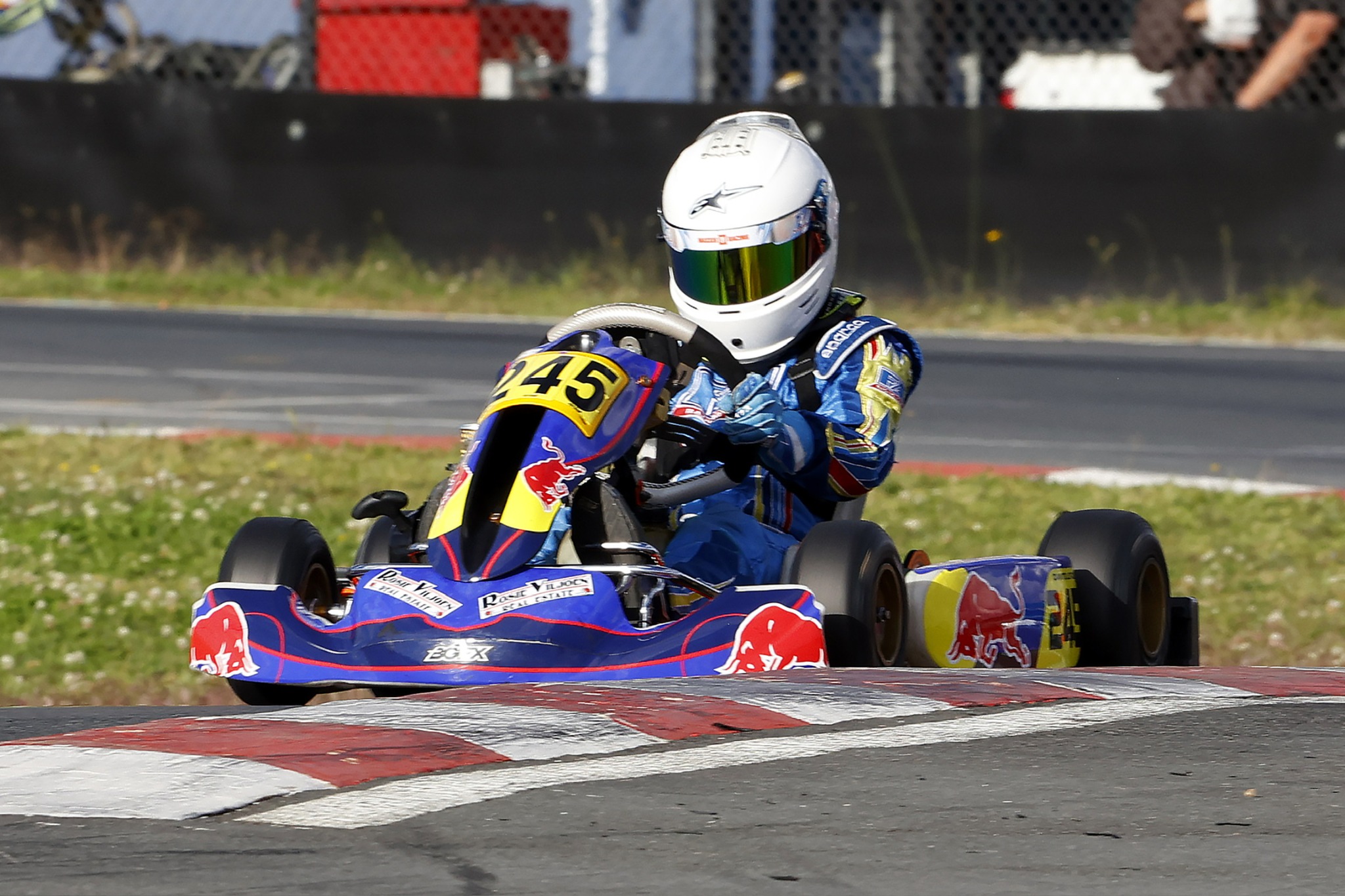 Dante Le Roux kart racing action